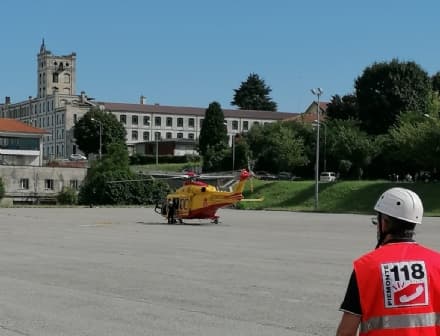 CUORGNE' - Auto contro scooter in località Goritti: 44enne trasportato in elicottero al Cto
