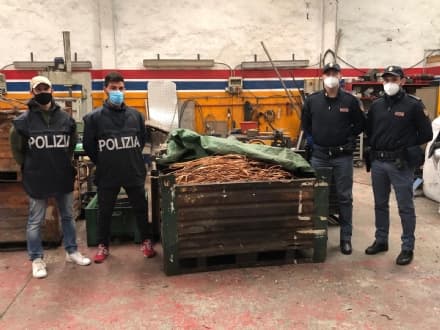 RONDISSONE - La Polizia di Stato recupera una tonnellata e mezza di rame rubato su un furgone