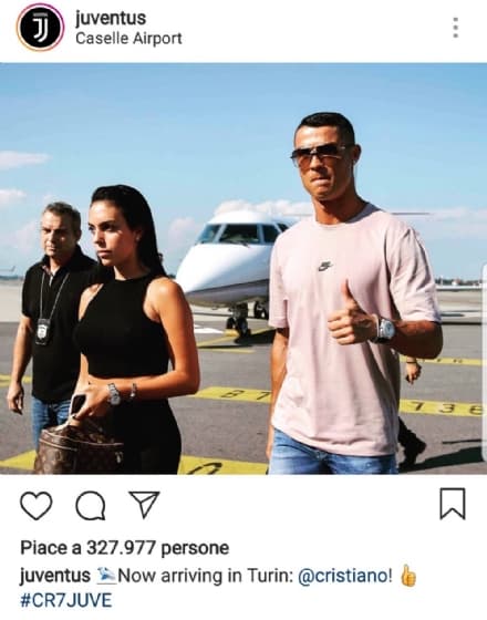 CASELLE - Cristiano Ronaldo è atterrato oggi all'aeroporto di Torino