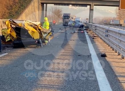 VOLPIANO - Incidente mortale sulla A5: vittima un 26enne allievo poliziotto e arbitro di calcio - FOTO