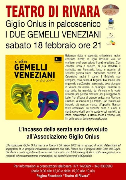 RIVARA - Due gemelli e un grande cuore