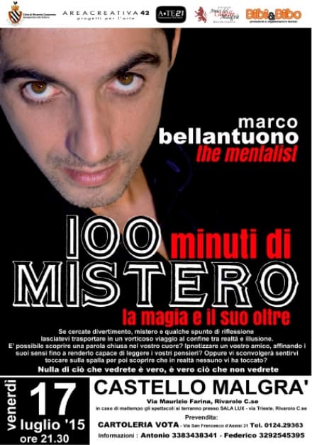 RIVAROLO - «100 minuti di mistero» al Castello Malgrà