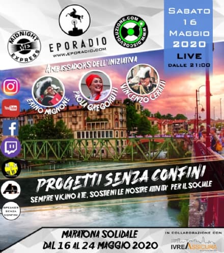 IVREA - Anche Mugnaia e Generale per la maratona solidale «Progetti Senza Confini»