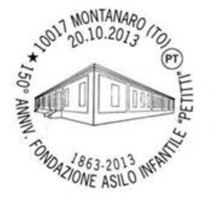 MONTANARO - Annullo filatelico speciale per il compleanno dell'asilo