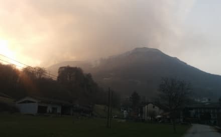 VICO CANAVESE-TRAUSELLA - Incendio devasta i boschi dell'alta Valchiusella. Caccia ai piromani - FOTO