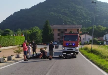 VISTRORIO - Incidente stradale, ferito un motociclista sulla provinciale 64