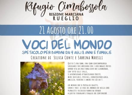 RUEGLIO - Voci del mondo: lo spettacolo teatrale fatto di storie e musiche suggestive
