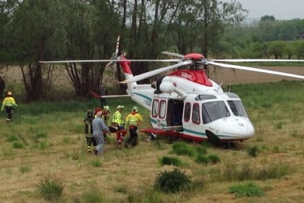 CASTELLAMONTE - Ciclista gravemente ferito sulla provinciale
