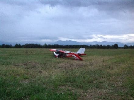 CALUSO - PRECIPITA AEREO ULTRALEGGERO: PILOTA E PASSEGGERO GRAVEMENTE FERITI