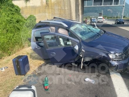IVREA-QUINCINETTO - Brutto incidente sulla Torino-Aosta: mamma e figlia di nove anni ferite - FOTO