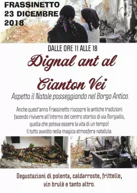 FRASSINETTO - Torna per il secondo anno «Dignal ant al cianton vei»