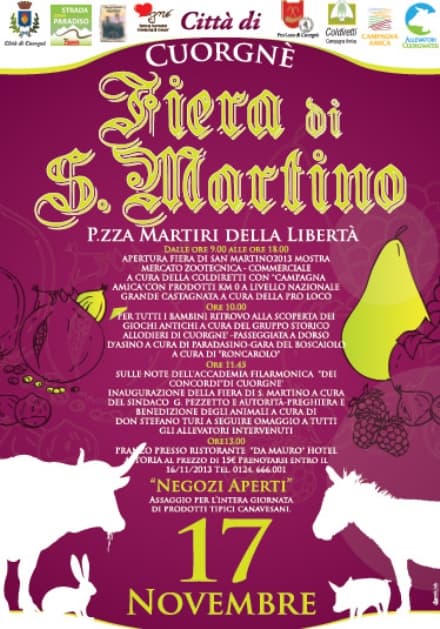 CUORGNE' - Grande successo per la tradizionale Fiera di San Martino in piazza Martiri