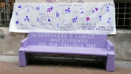 CANAVESE - «Le panchine viola della gentilezza non si comprano, ma si costruiscono insieme»