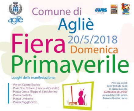 AGLIE' - Domenica torna la tradizionale Fiera Primaverile alladiese - VIDEO