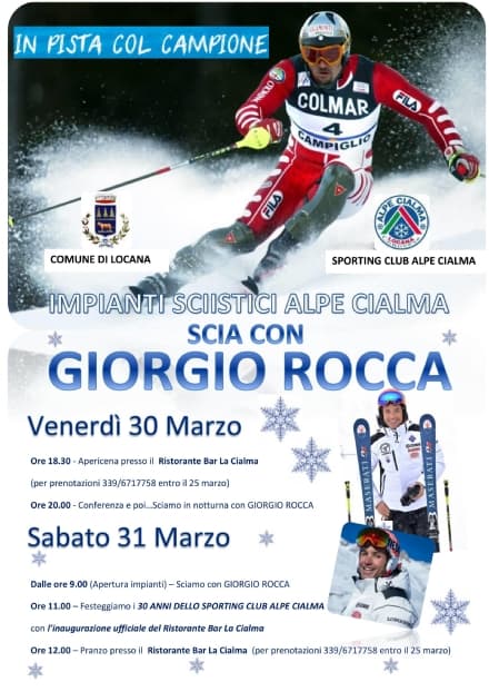 SCI - All'Alpe Cialma di Locana super ospite il campione Giorgio Rocca
