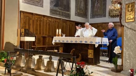 VALPERGA - Belmonte in festa: benedette le cinque nuove campane del Santuario