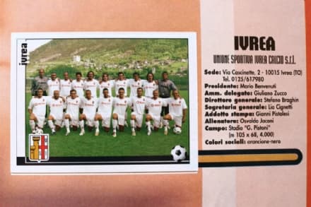 IVREA - La città torna sull'album Panini undici anni dopo il calcio