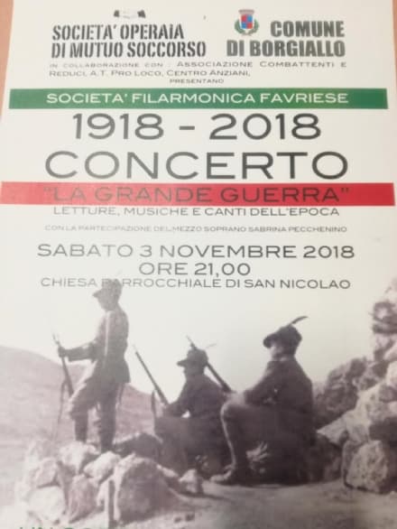 BORGIALLO - La Grande Guerra: concerto del centenario 1918–2018