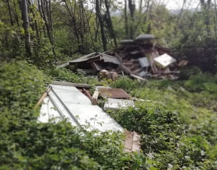 CANDIA CANAVESE - Maiali in azione scaricano spazzatura nei boschi con un camion