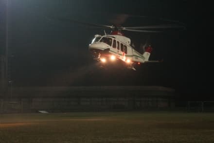 EMERGENZA SANITARIA - L'elisoccorso a Cuorgnè atterra anche di notte - FOTO e VIDEO
