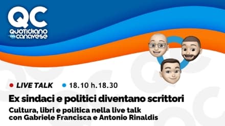 QC LIVE - Alle 18.30 su Facebook, Twitter, Twitch e Youtube: ex sindaci e politici diventano scrittori