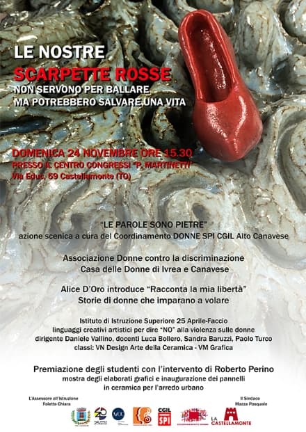 CASTELLAMONTE - Le Nostre Scarpette Rosse 2019: sensibilizzazione contro la Violenza sulle Donne