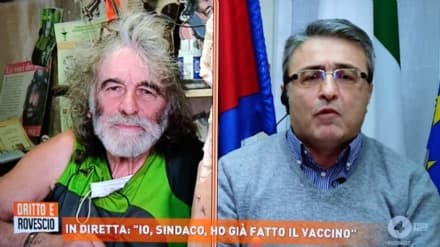 CASTELLAMONTE - Vaccino al sindaco, Mazza in tv su Rete 4. Mauro Corona lo sbeffeggia: «Uno Schettino di terraferma»
