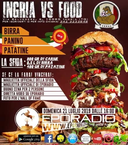 INGRIA - Una sfida per stomaci di ferro: domenica c'è «Ingria VS Food»