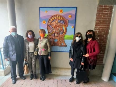 BUSANO - Inaugurato il pannello ceramico per i 1000 anni del paese - FOTO