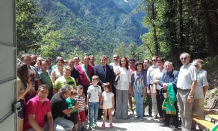 LOCANA - Taglio del nastro per la nuova centralina idroelettrica