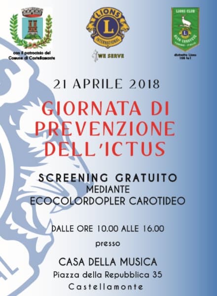 CASTELLAMONTE - Giornata di prevenzione dell'ictus