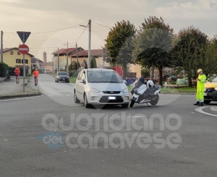 BOSCONERO - Incidente tra scooter e auto, disagi e lunghe code sulla «460» - FOTO