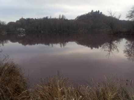 IVREA - Il lago San Michele rosso: divieto di pesca e balneazione