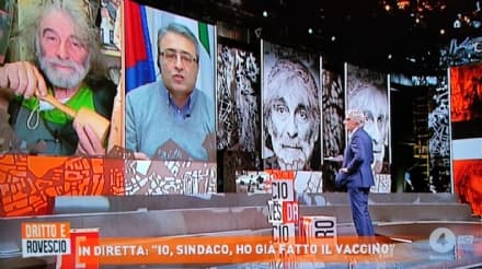 CASTELLAMONTE - Vaccino al sindaco, Mazza su Rete 4: «Fiero di essere un sindaco di frontiera»