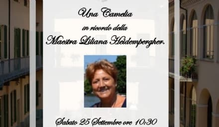 RIVAROLO CANAVESE - Una camelia in ricordo della maestra Liliana Heidempergher