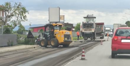 LAVORI SULLA 460 - Riprendono i cantieri per il nuovo asfalto: andranno avanti fino a metà luglio