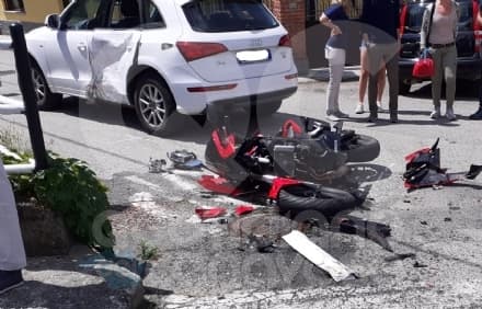 CANAVESE - Ancora incidenti stradali: un motociclista ferito ad Albiano. Scontro a Bairo sulla pedemontana - FOTO