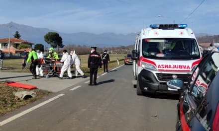 AGLIE' - Incidente sul rettilineo per Bairo, motociclista ferito gravemente - FOTO e VIDEO