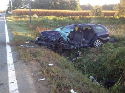 SAN GIUSTO CANAVESE - Terribile incidente sulla provinciale per Foglizzo: un uomo gravissimo - FOTO E VIDEO