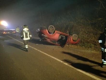 PAVONE - Si ribalta sulla provinciale per Perosa: un ragazzo ferito