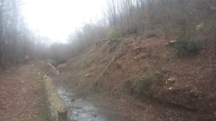 SAN GIORGIO - Frana nel canale di Caluso a causa del maltempo - FOTO
