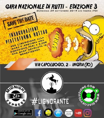 INGRIA - Torna la gara di rutti e al via la piattaforma «Ruttou»
