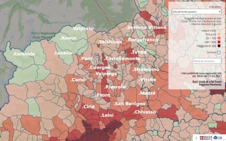 COVID IN CANAVESE - Superata quota 3500 positivi. Zona rossa anche dopo Pasqua? - I DATI COMUNE PER COMUNE