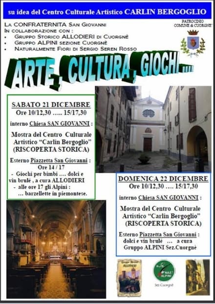 CUORGNE' - Arte, cultura, giochi con il centro culturale artistico Carlin Bergoglio