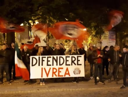 IVREA - Un presidio di Casa Pound per la sicurezza dei cittadini