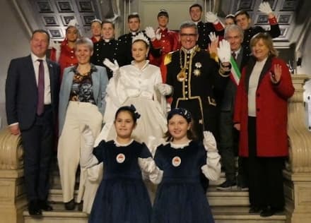 CHIVASSO - La corte del Carnevale ospite a palazzo Cisterna