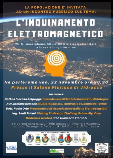 VIDRACCO - 5G e campi elettromagnetici: dibattito in diretta questa sera alle 20.30
