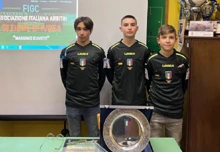 IVREA - L'Aia eporediese ha 3 nuovi giovanissimi arbitri di 15 anni