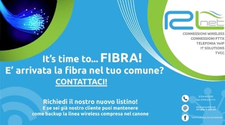 INTERNET - It's time to... FIBRA! Tecnologia avanzata per navigare ad alta velocità con Erre Elle Net