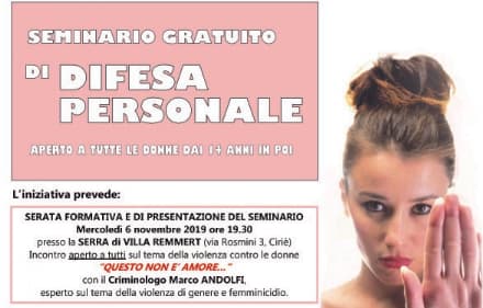 CIRIE' - Un seminario di difesa personale gratuito per le donne